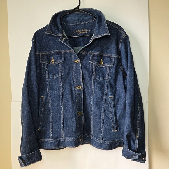 Ralph Lauren Jeans Co Women's Blue Premium Denim Trucker Jacket 3X - Picture 2 of 11